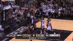 Tim Duncan se luce con esta clavada en la finales de la NBA