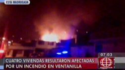 Incendio destruyó cuatro casas en solar de Ventanilla