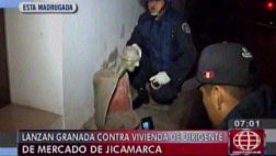 Extorsionadores lanzan granada a casa de dirigente de Jicamarca