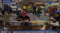 Ambulantes ocupan la Av. Aviación tras desalojo de Manzanilla