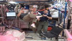 Astronautas siguen el Mundial desde el espacio