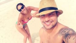 Karen Schwarz y Ezio Oliva disfrutan vacaciones en el Caribe