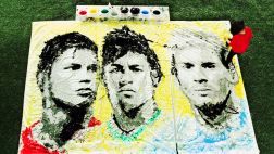 ¿Messi en tu casa? Artista pinta murales con un balón de fútbol