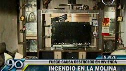 La Molina: incendio consumió primer piso de vivienda