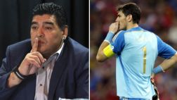 Maradona volvió a centrar sus críticas en Iker Casillas