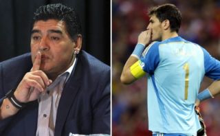 Maradona volvió a centrar sus críticas en Iker Casillas
