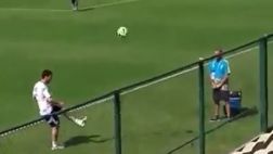 Genios: mira lo que hicieron Messi y Agüero en las prácticas