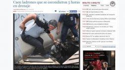 México: Capturan a ladrones que se escondieron en el desagüe