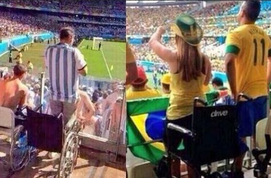 Hinchas fingen discapacidad para ver los partidos del Mundial