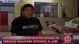 Cercado: militar ebrio fue detenido por hacer disparos al aire