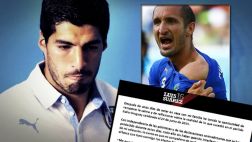 Luis Suárez le pidió perdón a Chiellini por morderlo