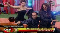 Karen Schwarz y Gigi Mitre aceptan reto de "Calle 7"