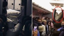 Rampa de un avión se infló en pleno vuelo