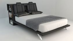 Una cama de matrimonio con forma de auto de carreras