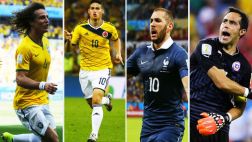 David Luiz, James Rodríguez y los mejores del Mundial en cifras