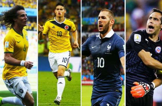 David Luiz, James Rodríguez y los mejores del Mundial en cifras
