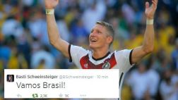 Bastian Schweinsteiger y su tuit deseando que Brasil gane