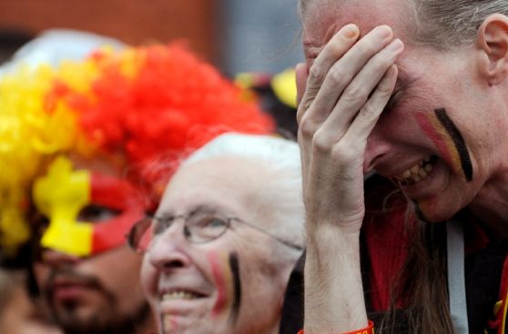 Los rostros de tristeza tras la eliminación de Bélgica 