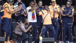 Colombianos bailaron a ritmo de salsa en recibimiento en Bogotá