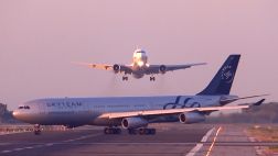 VIDEO: Avión casi se estrella con otro en aeropuerto de España
