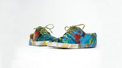 Estos zapatos están hechos de residuos de plástico