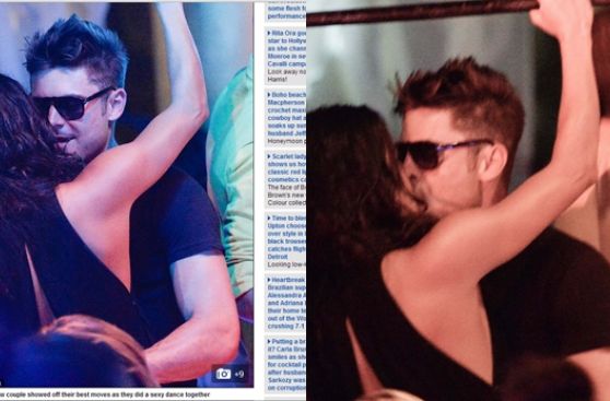 Michelle Rodríguez y Zac Efron, pura pasión en bar italiano
