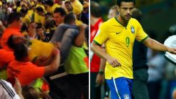Brasil vs. Alemania: hincha intentó agredir a Fred en la banca