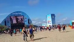 La indiferencia de los hinchas brasileños en Río de Janeiro