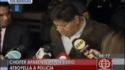 Chofer ebrio arrolló a policía para evitar intervención