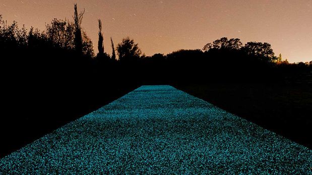 Mira este camino “mágico” que brilla en un parque de Inglaterra