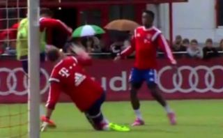 El golazo de Lewandowski en el entrenamiento de Bayern Múnich