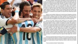 La emotiva carta de un hincha argentino a su selección