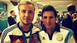 Mario Götze le pidió una fotografía a Messi tras la final
