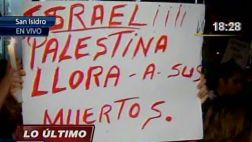 Ciudadanos palestinos protestaron frente a embajada de Israel