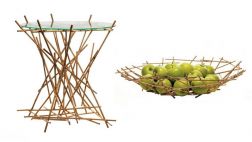 Comedor mínimo: Una colección de objetos hechos con varillas
