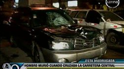Camioneta atropelló y mató a transportista en Carretera Central