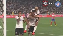 Guerrero salió golpeado en la goleada de Corinthians al Bahía