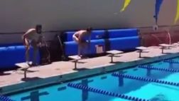 Xabi Alonso y Dani Carvajal se retaron a nadar en piscina