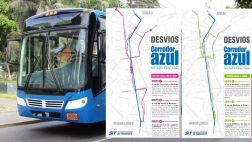 Estos serán los desvíos en los días de prueba del Corredor Azul