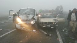 Unos 20 vehículos chocaron en cadena en la Panamericana Norte