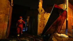 Un incendio consumió una fábrica de telas en San Luis