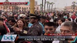 Parada Militar: el desordenado ingreso a la tribunas