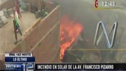Incendio destruyó dos casas en un solar en el Rímac