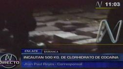Policía incautó 300 kg. de droga de alta pureza en Barranca