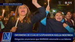 Enfermeras de Essalud suspenden huelga indefinida