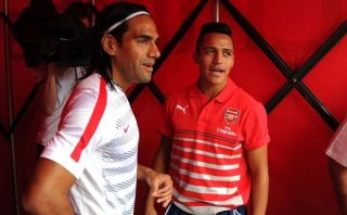 Radamel Falcao y Alexis Sánchez se reencontraron en Londres