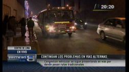 Corredor azul: caos se repitió en las vías alternas
