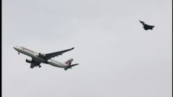 Avión de pasajeros es escoltado por cazas por amenaza de bomba