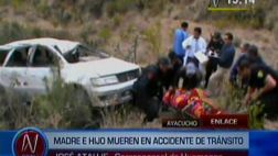 Ayacucho: madre e hijo murieron tras vuelco de auto a un abismo