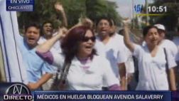 Chiclayo: médicos en huelga bloquearon paso por Av. Salaverry